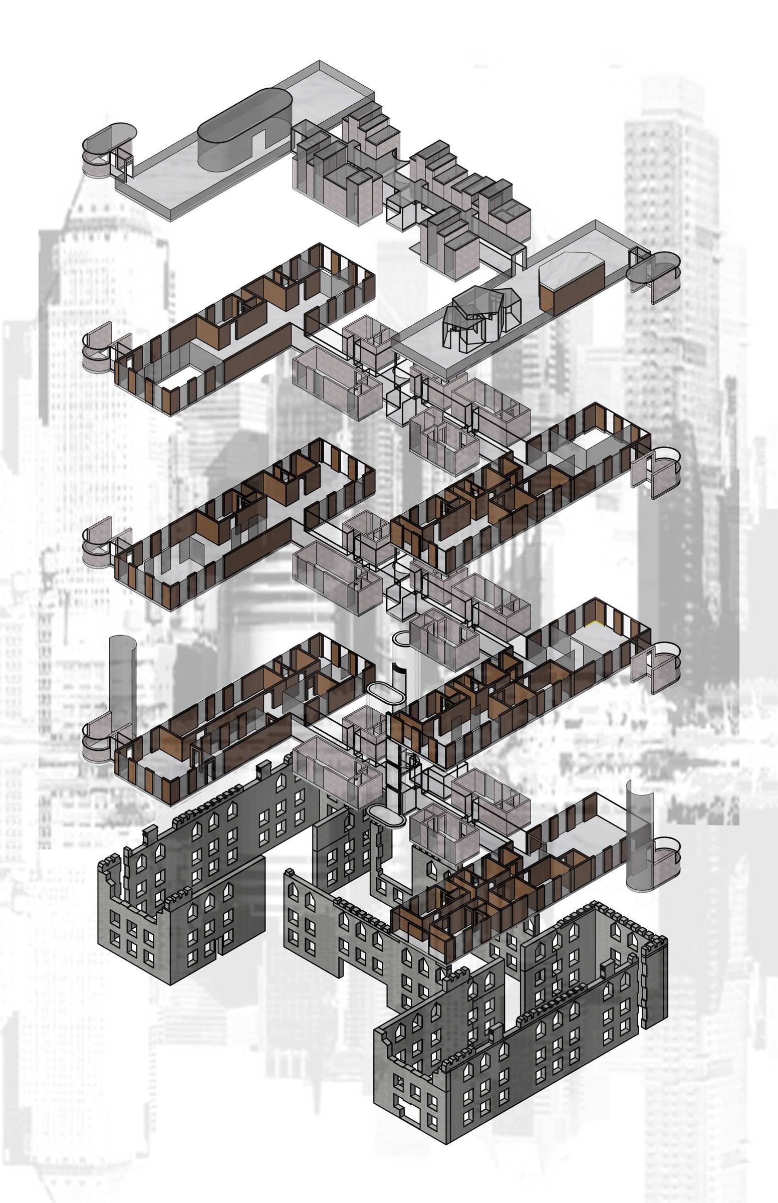 Exploded axonometric